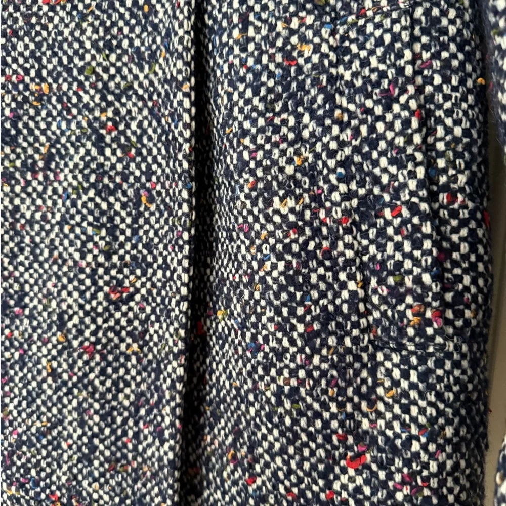 J. Crew Navy Speckled Wool-Blend Pea Coat - Picture 5 of 8